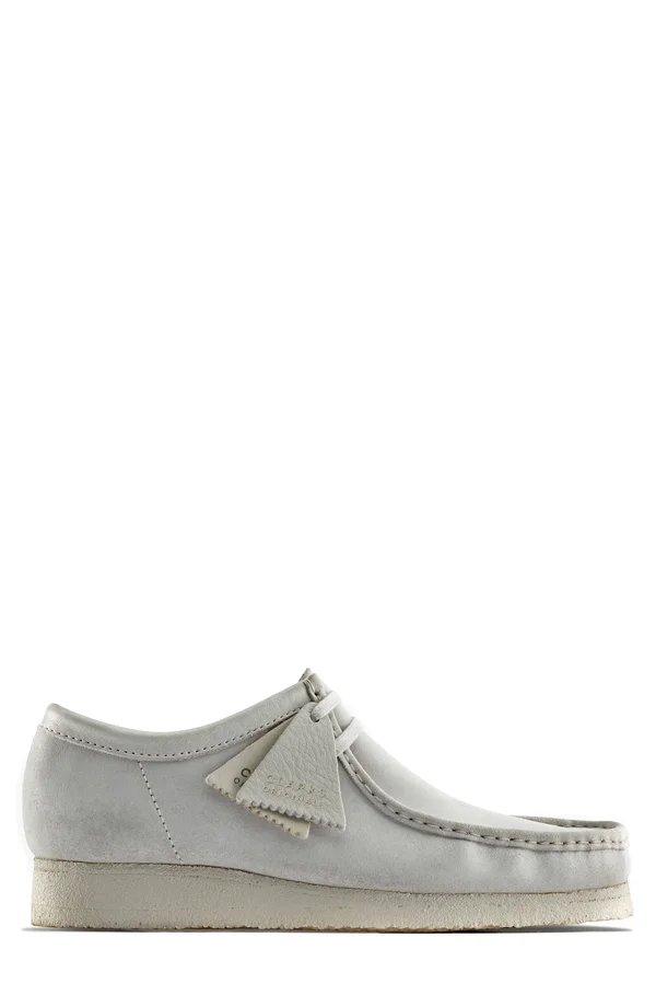Clarks Men's Wallabee White Chalky Suede - 8