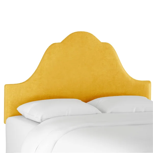 King Zinnia Arched Headboard Yellow Velvet - Opalhouse