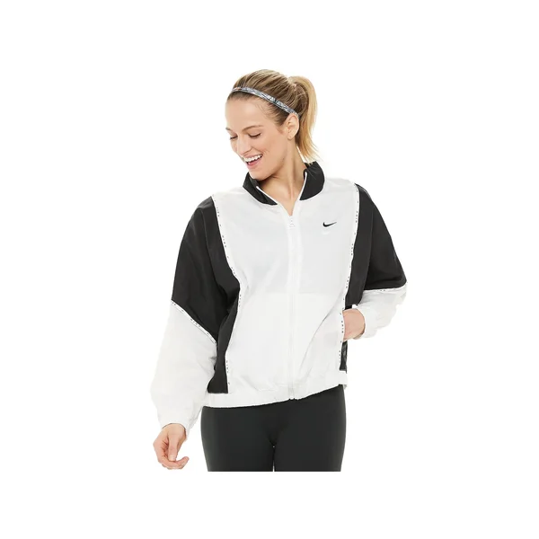 Nike Women's Sportswear Colorblocked Woven Jacket - White