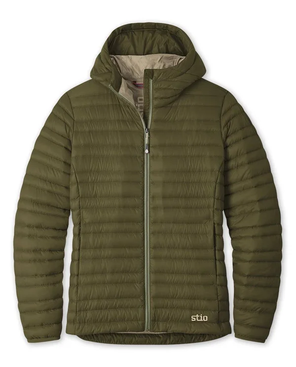 Stio, Women's Pinion Down Hooded Jacket, Size Extra Small in Trout Time