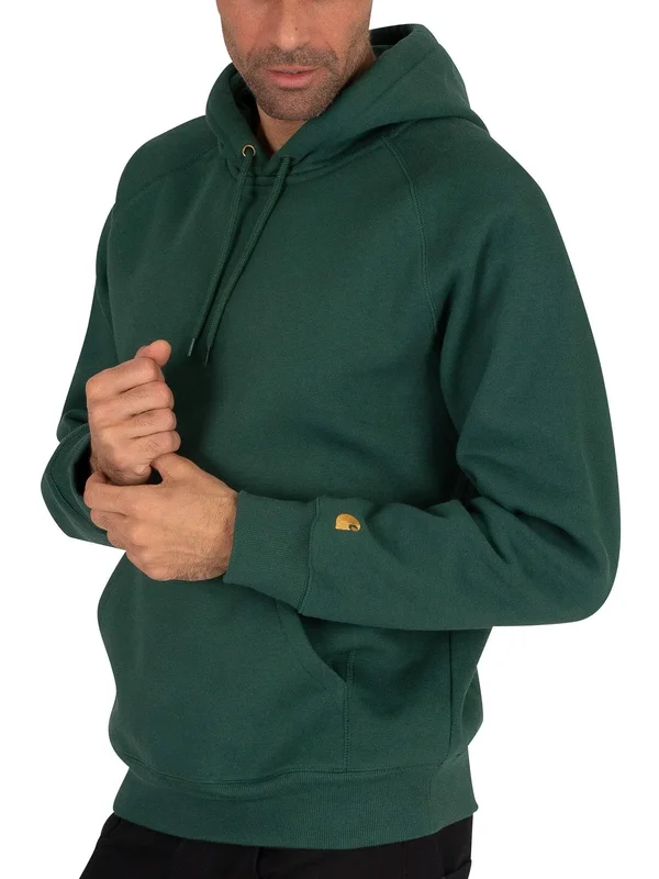 Carhartt WIP Hooded Chase Sweat I026384 TREEHOUSE/GOLD