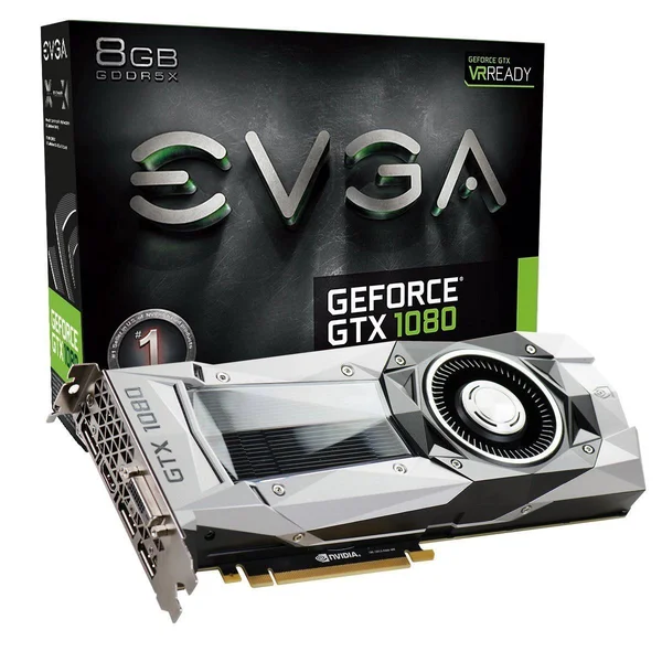 EVGA Nvidia GeForce GTX 1080 Founders Edition 8GB GDDR5X PCI Express 3.0 Graphics Card