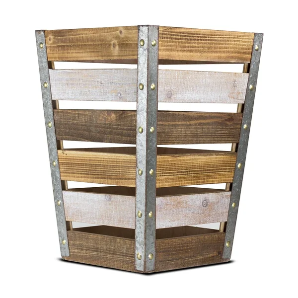 American Art Decor Large Wood Metal Storage Crate