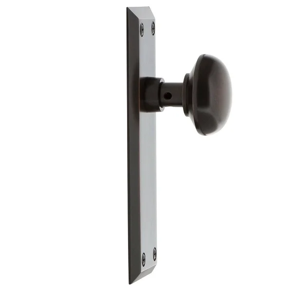 Nostalgic Warehouse 702958 New York Plate Privacy New York Door Knob, Timeless Bronze