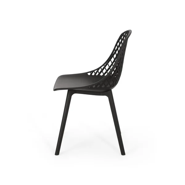 Christopher Knight Home 312476 Delora Outdoor Dining Chair (Set of 2) - Black