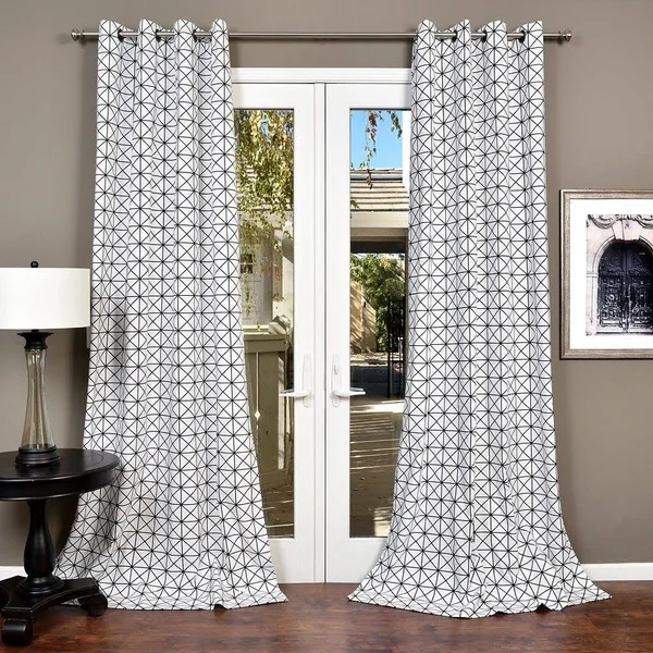 Lambrequin Metro Cotton Curtain Panel - N/A
