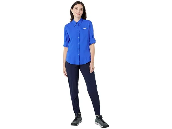 Columbia Women's PFG Tamiami II Long Sleeve Shirt, XS, Purple