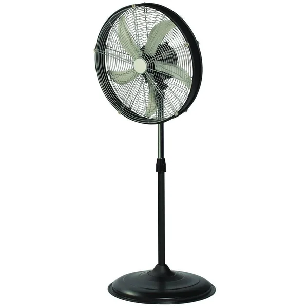 20 in. High-Velocity Oscillating Pedestal Fan, Black