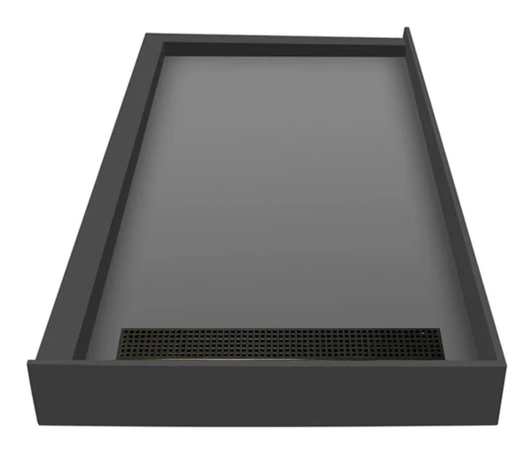 Tile Redi Double Threshold Shower Base with Designer Grate - Bronze