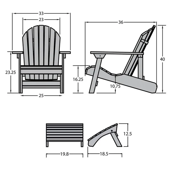 Mandalay Folding Recliner Chair with Folding Ottoman by Havenside Home - Coastal Teak