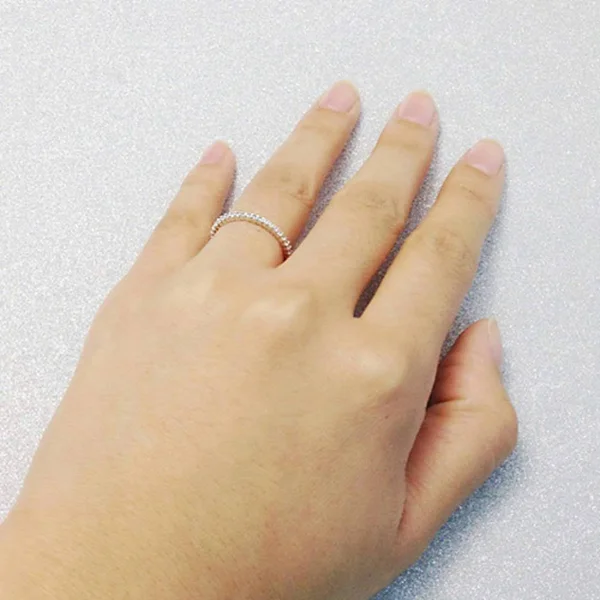Berricle Sterling Silver Cubic Zirconia CZ Wedding Eternity Band Ring Size 6