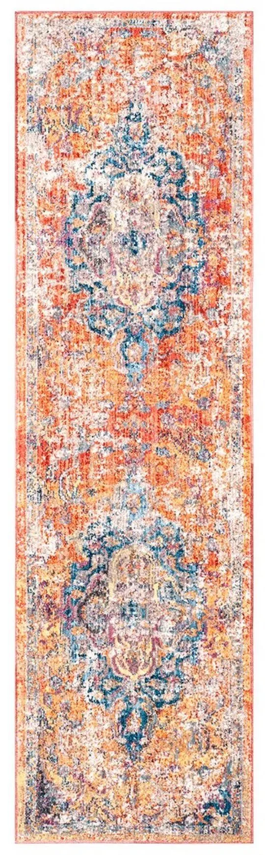 Safavieh 2&-3x22 x 12& Bristol BTL350S Blue, Orange Rug