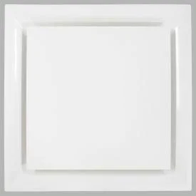 American Louver - STR-PQ-12W-R6 - Stratus Plastic Plaque Diffuser for T-Grid Ceiling, R6 Insulated, White