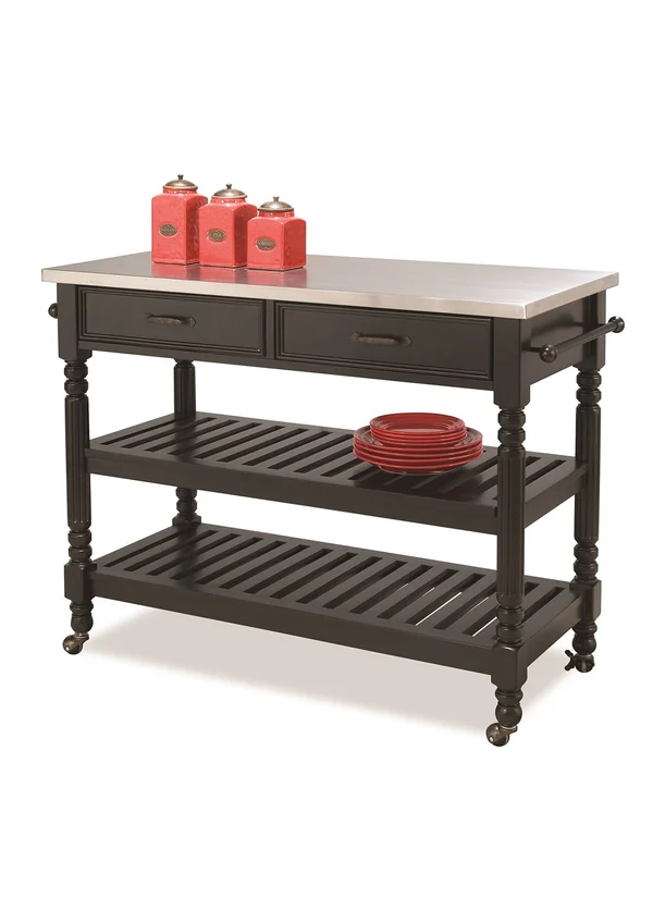 Home Styles Savannah Black Kitchen Cart