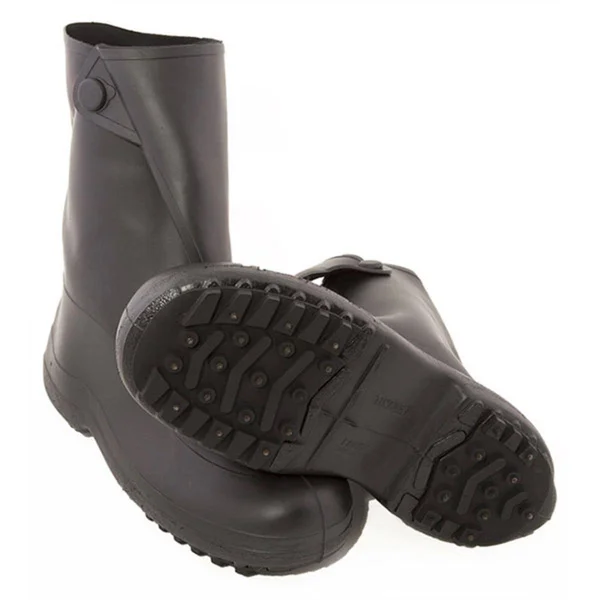 Tingley 1450 Winter-Tuff 10x22 Ice Traction Stretch Overshoes - Black, Studded