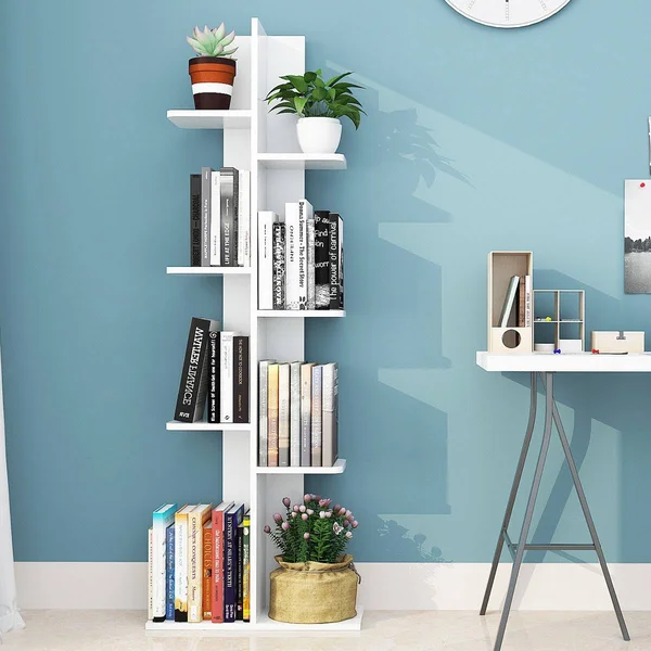 Costway Open Concept Plant Display Shelf Rack Storage Holder-White