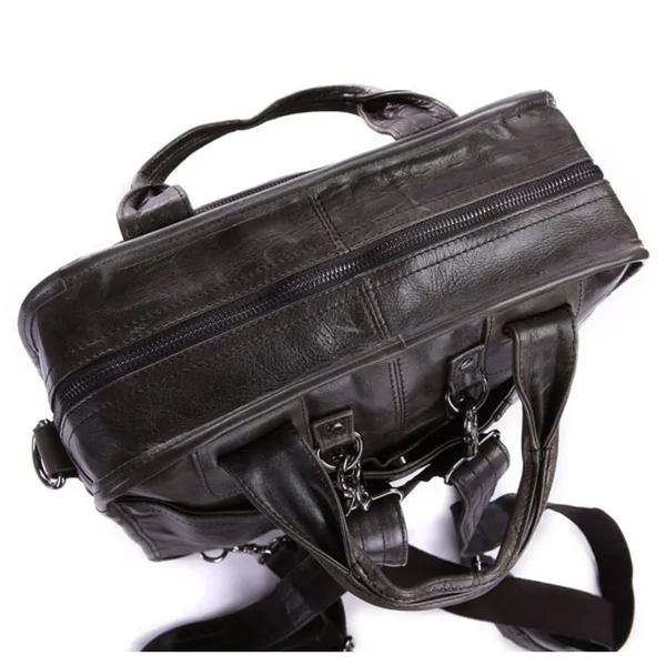 Shiver Olive Green Leather Backpack - Delton Bags - Men