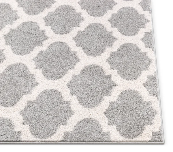 Well Woven Mystic Zoe Modern Trellis Grey 7'10 inch x 9'10 inch Area Rug - Gray