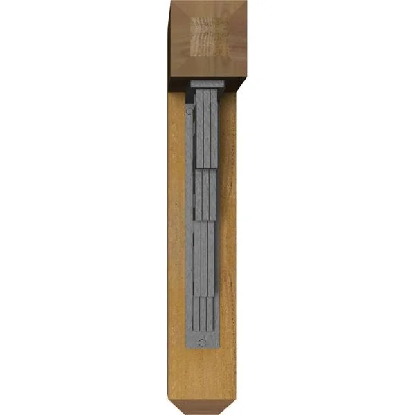 Ekena Millwork 4x22W x 20x22D x 23x22H Eris Craftsman Ironcrest Rough Sawn BRACKET - Western Red Cedar (2x22W x 12x22D x 15x22H I