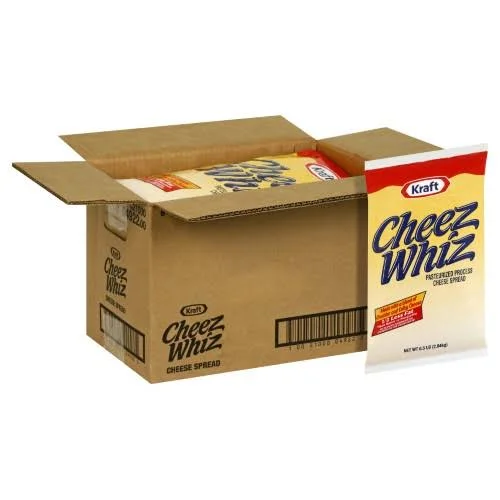 Cheez Whiz Cheese Spread, Pasteurized Process - 6 pack, 6.5 lb pouches