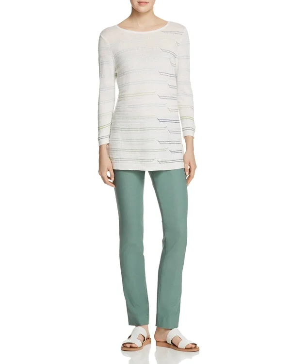 Nic+Zoe Wonderstretch Straight-leg Pants - Blue