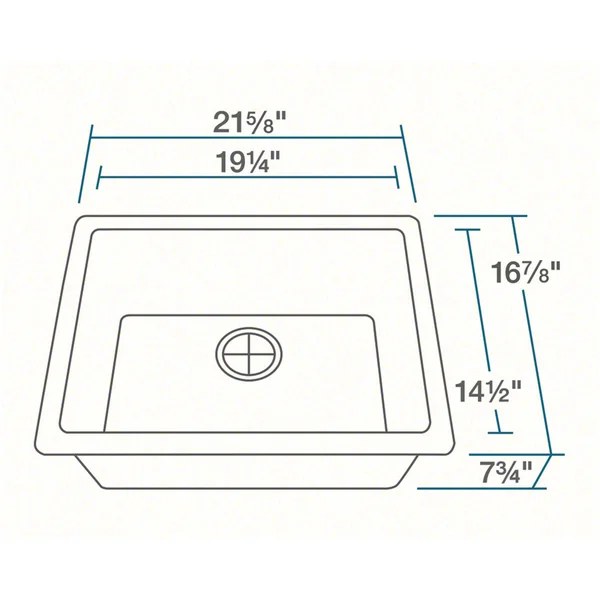 Mr Direct 808 White TruGranite Single Bowl Kitchen Sink