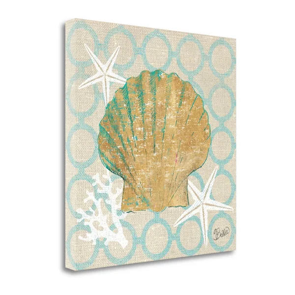 Tangletown Fine Art Beach Linen Shell by Studio Bella Wall Art