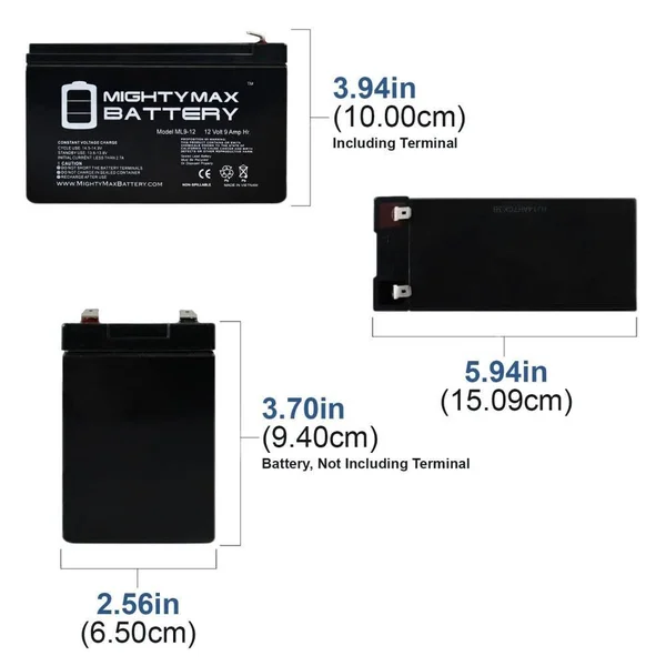 Mighty Max Battery 12-Volt 9 Ah SLA (SEALED Lead Acid) AGM Type Replacement Battery (10-Pack)