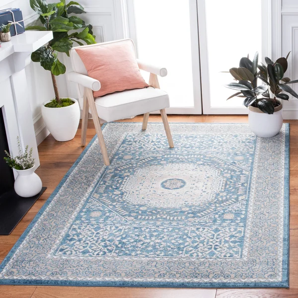 9& x 12& Rectangular Area Rug - Blue, Safavieh