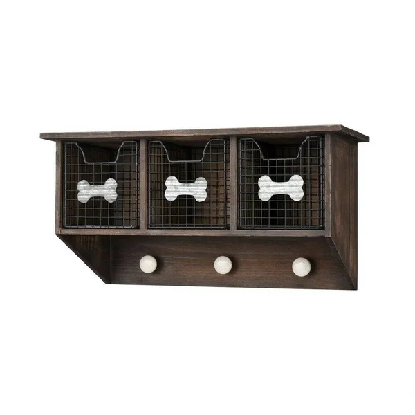 Hythe Green - 19.75 inch Wall Organizer Roast/Rustic Finish-Bailey Street Home-2499-BEL-3378428, Red