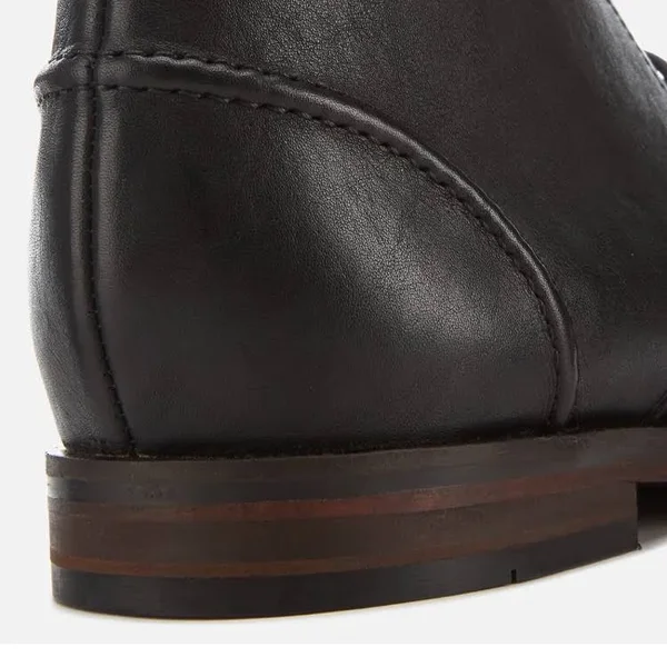 Mens Boot Black Leather Clarks Glide Chukka Size 10.5