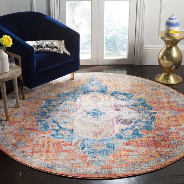 Safavieh 2&-3x22 x 12& Bristol BTL350S Blue, Orange Rug