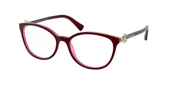 Bvlgari BV4185B 5469 Bordeaux on Transparent Red