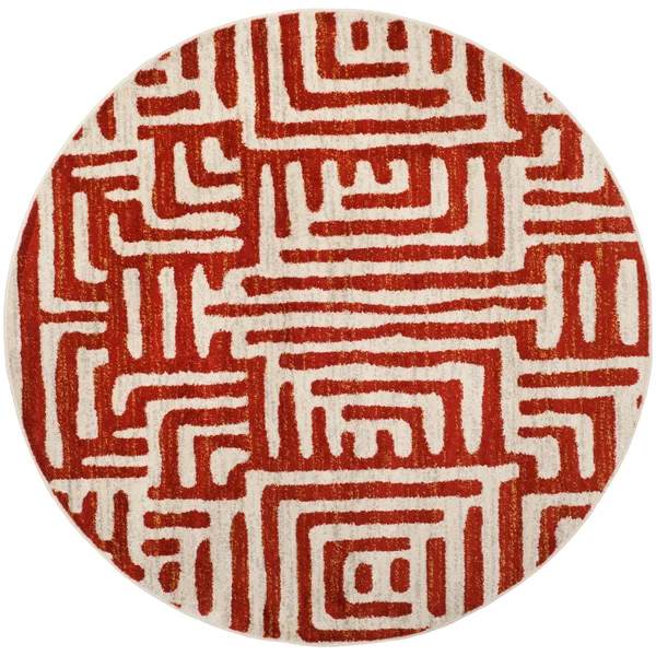 Safavieh Amsterdam AMS106A Ivory, Mauve Rug 6&7x22 x 6&7x22 Square