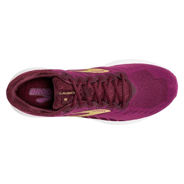 Brooks Launch 6 Running Shoe - Women's Aster/Fig/Gold, 7.5
