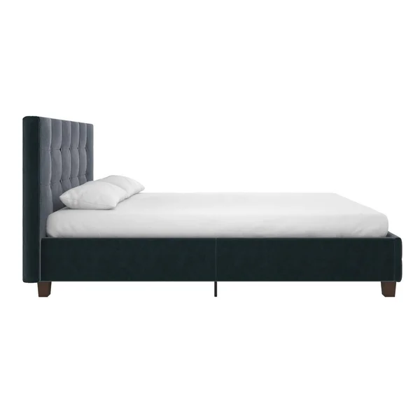 DHP Rose Upholstered Bed - Blue Velvet, Queen
