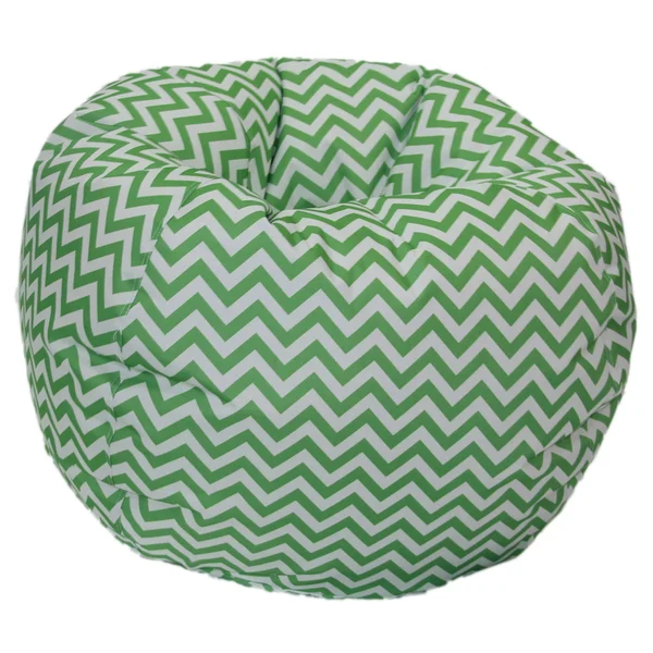 Theater Bags Chevron Bean Bag Chair - Green/White - 35 in.