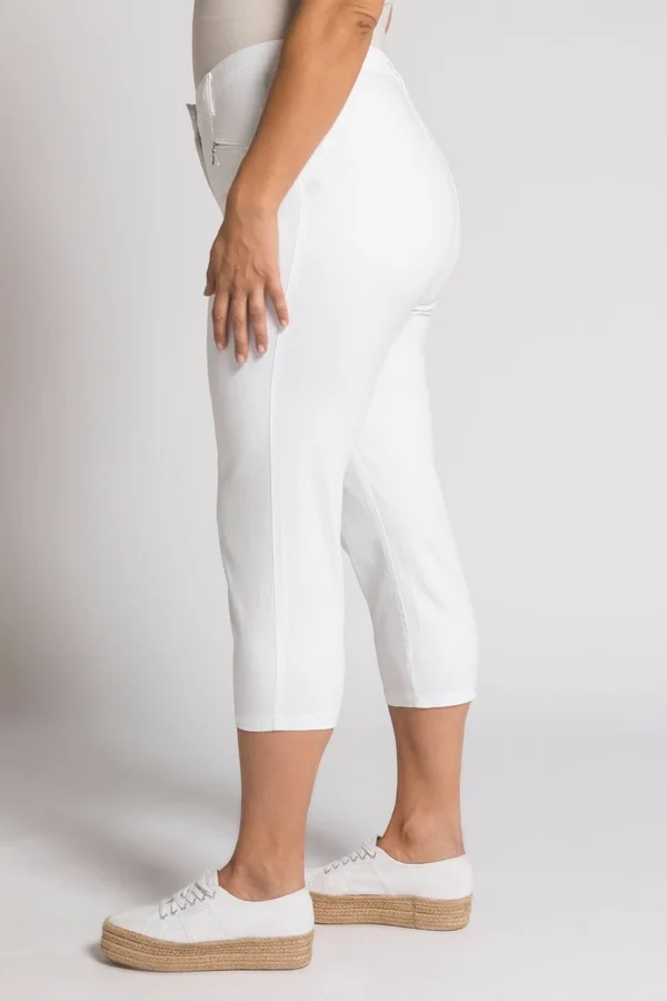 Ulla Popken Women's Plus Size Stretch Capri Pants 653934, Size: 26, White