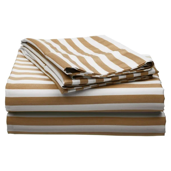 Superior Cotton Rich 600 Thread Count Cabana Sheet Set Full-Taupe