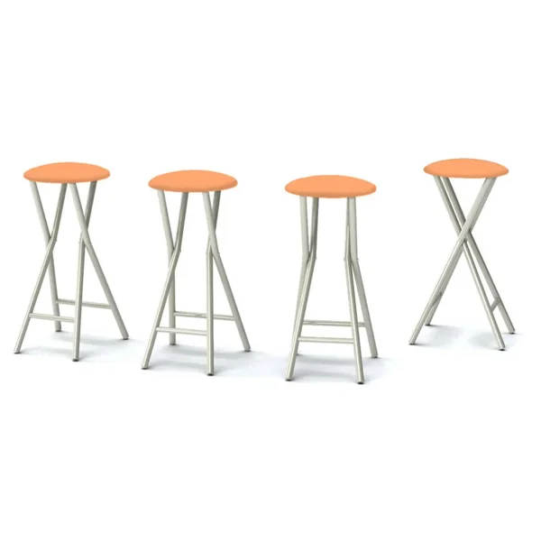 Best of Times Padded Solid Outdoor Backless Bar Stools - Set of 4