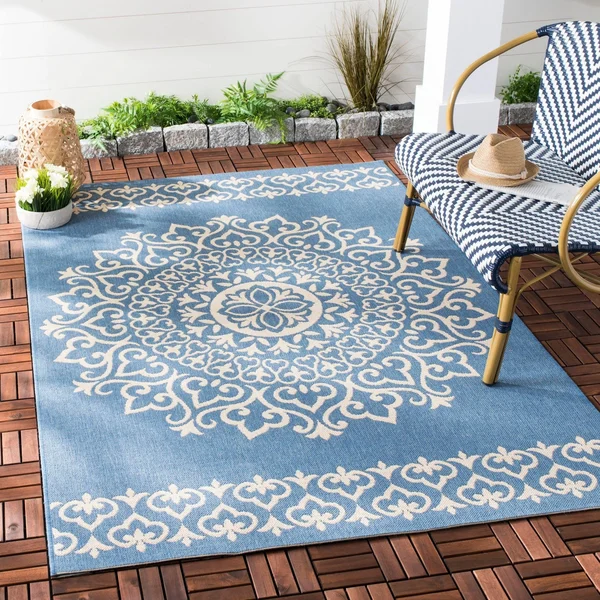 Safavieh 6&-7x22 x 6&-7x22 Square Beach House BHS183Q Red Creme Rug