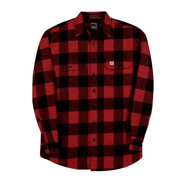 Big Bill Men's Flannel Work Shirt, 121, White