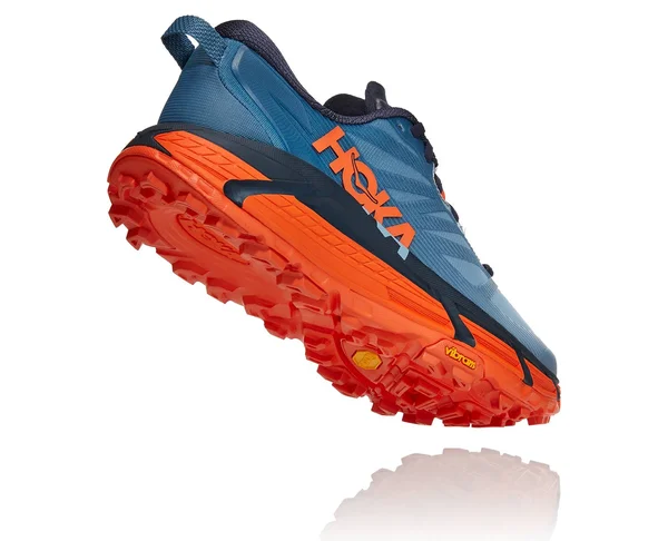 Hoka One One Men's Mafate Speed 3 Shoe - 7 - Provincial Blue - Carrot
