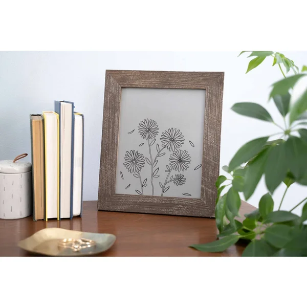 24x22 x 30x22 Rustic Farmhouse Brown Wood Frame (386549)