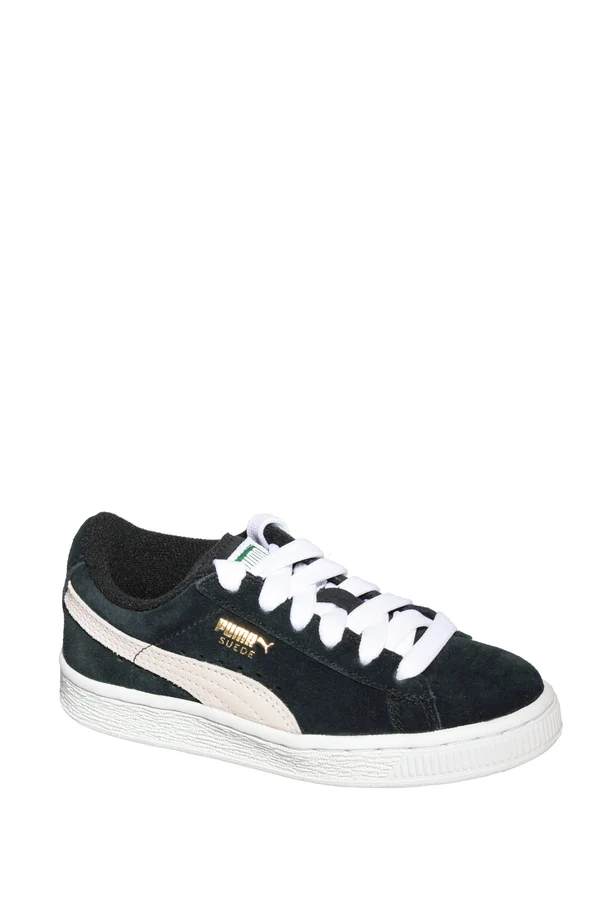 Puma Suede Little Kids& Shoes, Black/White, 13.5