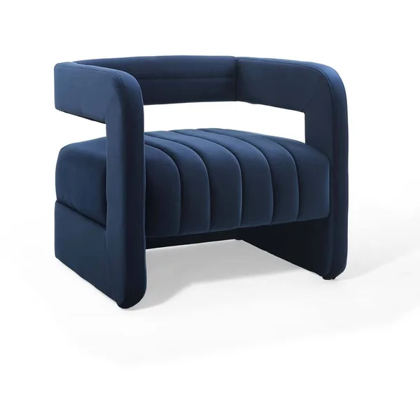 Modway Range Tufted Performance Velvet Accent Armchair Set of 2 - Charcoal