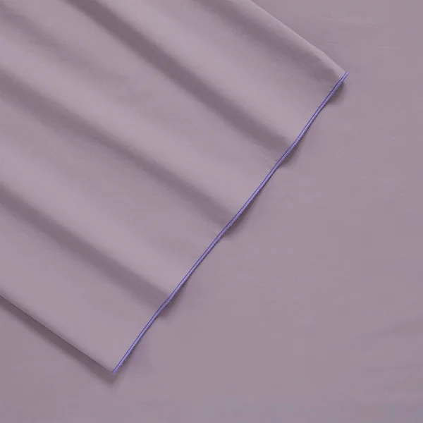 Porch & Den Fagode Organic Cotton Bed Sheet Set (King - Dusty Purple)