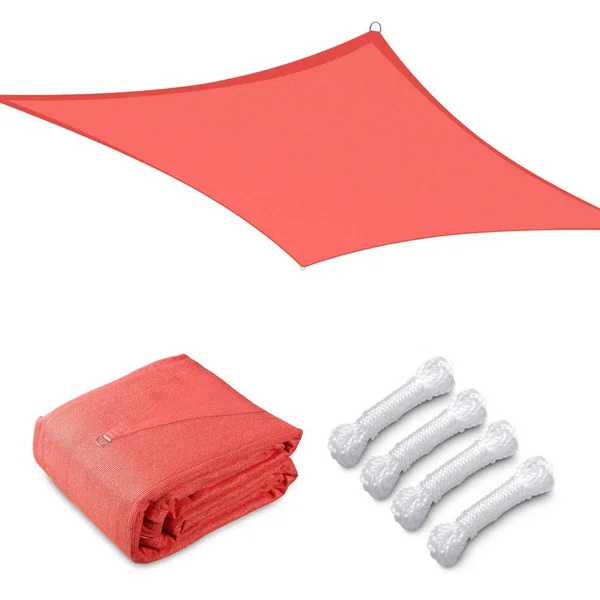 Yescom Patio Rectangle Sun Sail Shade Canopy 20ftx16ft, Cherry Tomato