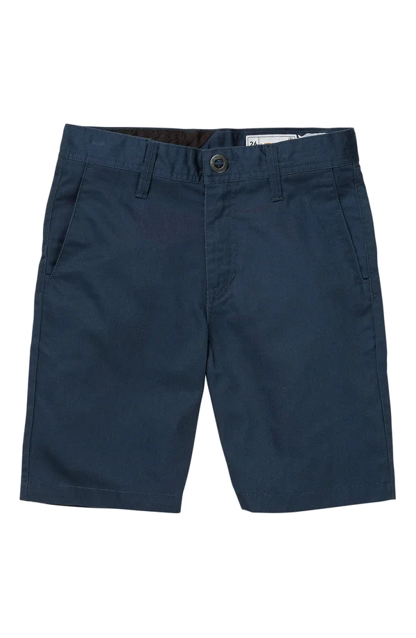 Volcom Frickin Chino Service Blue Boys Shorts - Blue - 24