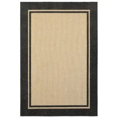 Laub Oriental Sand/Charcoal Indoor - Outdoor Area Rug Sol 72 Outdoor Rug Size: Rectangle 7&10x22 x 10&10x22